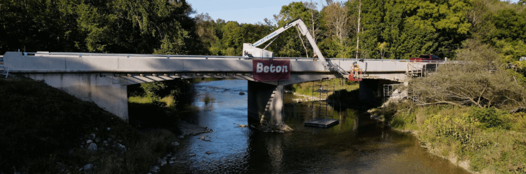Rehabilitation of Starks Bridge located in Paisley, ON by Beton.