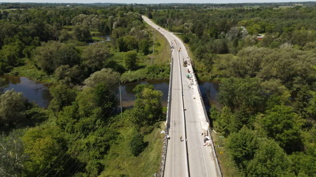 Beton bridge repair and rehabilitation in Grey County, Ontario.