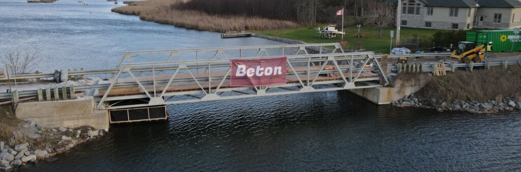 Anderson Island Bridge rehabilitation by Beton over a creek.