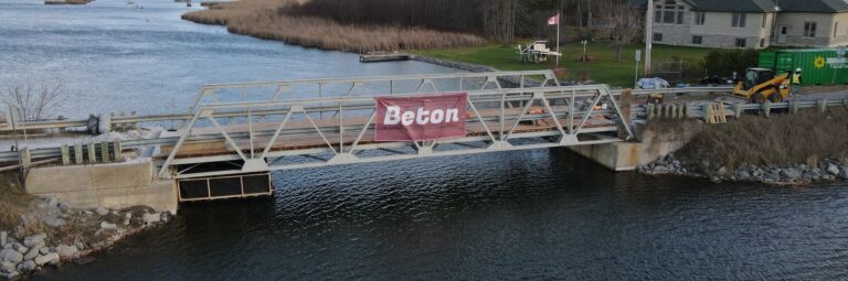 Anderson Island Bridge rehabilitation by Beton over a creek.